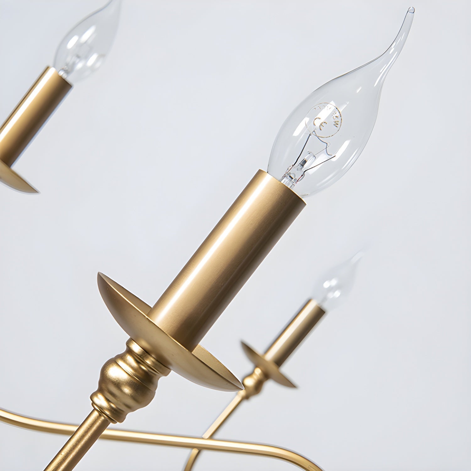 Orielissa Chandelier Gold Candle Curved Arms