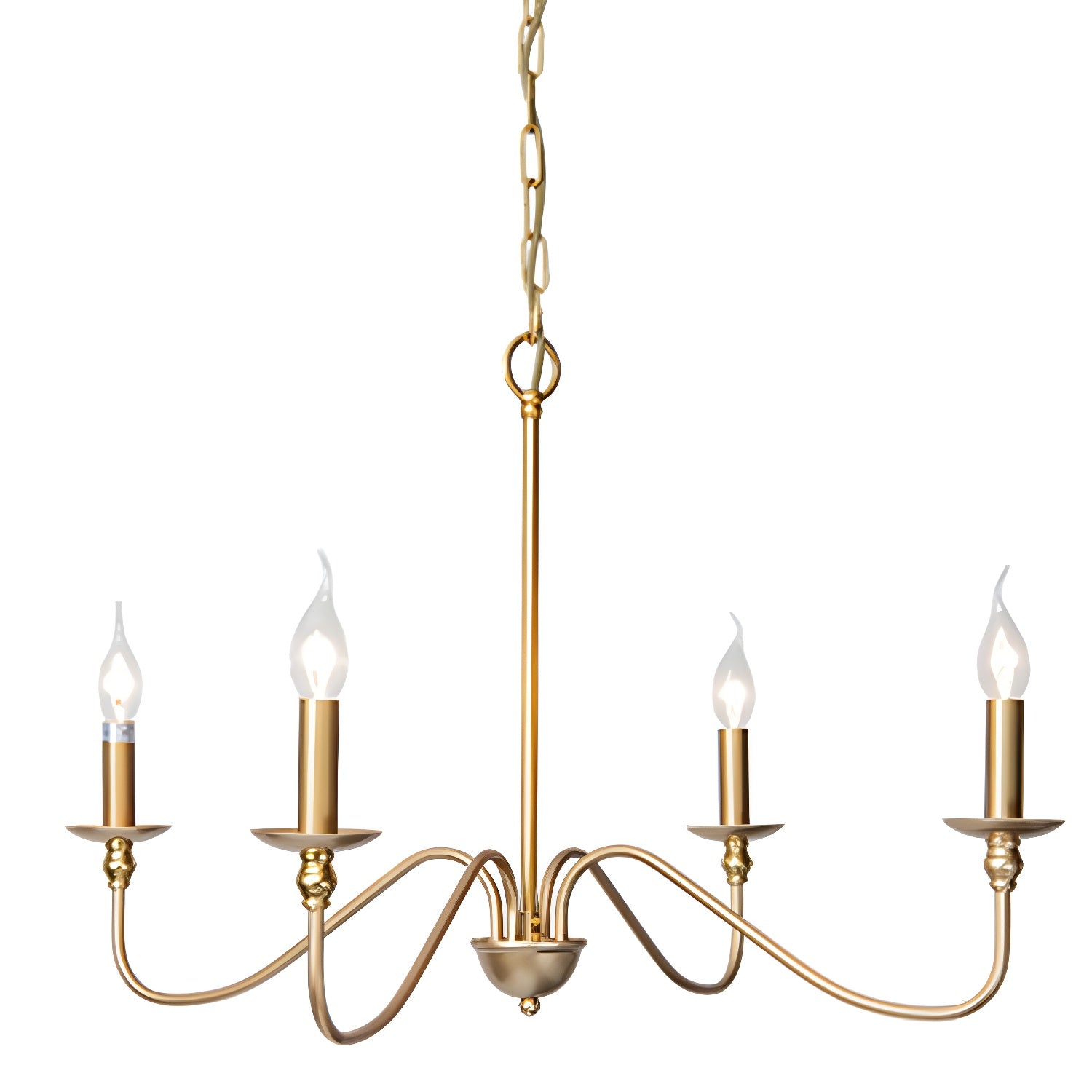 Orielissa Chandelier Gold Candle Curved Arms