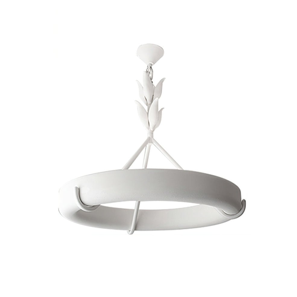Eixor Chandelier Plaster White Floral Shape Minimalist