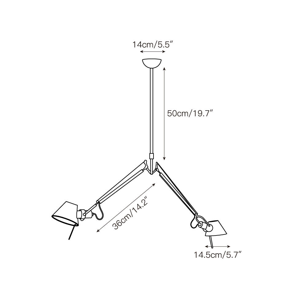 Brady Elvior Adjustable Arm Pendant Light