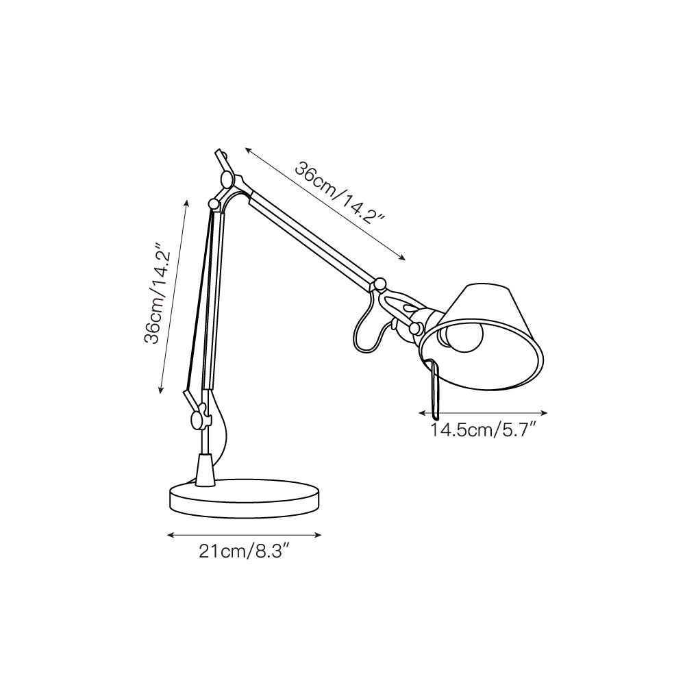Caldervale Articulated Aluminum Table Lamp