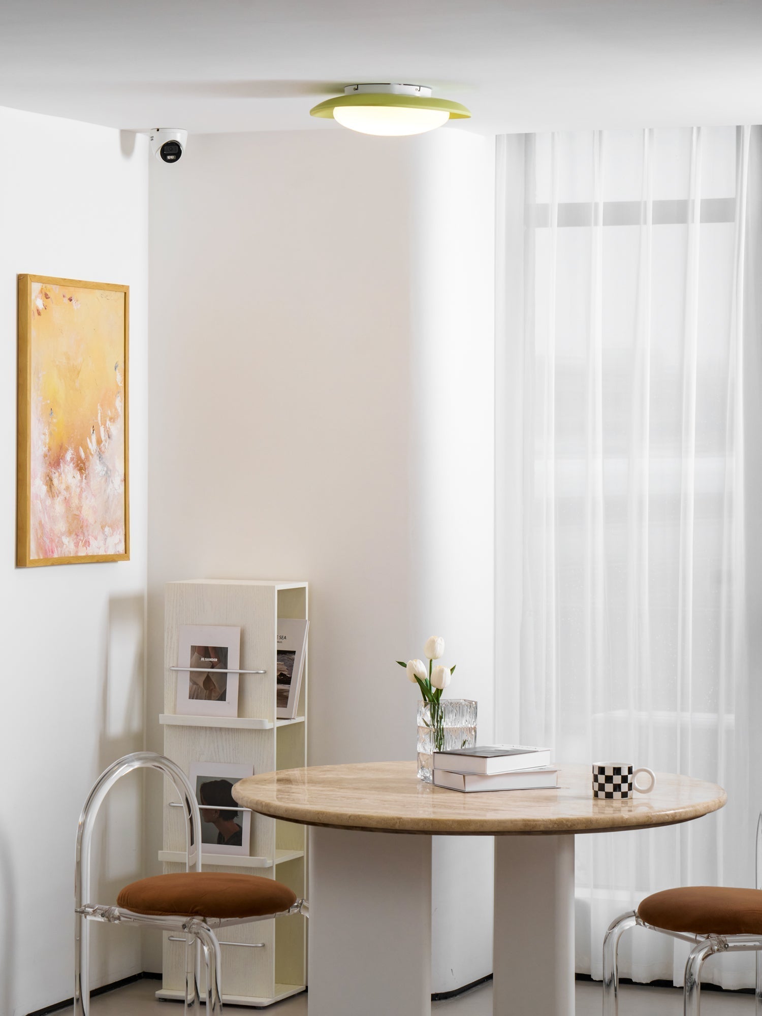 Poe Pendant Lamp Resin Oval Soft Contemporary