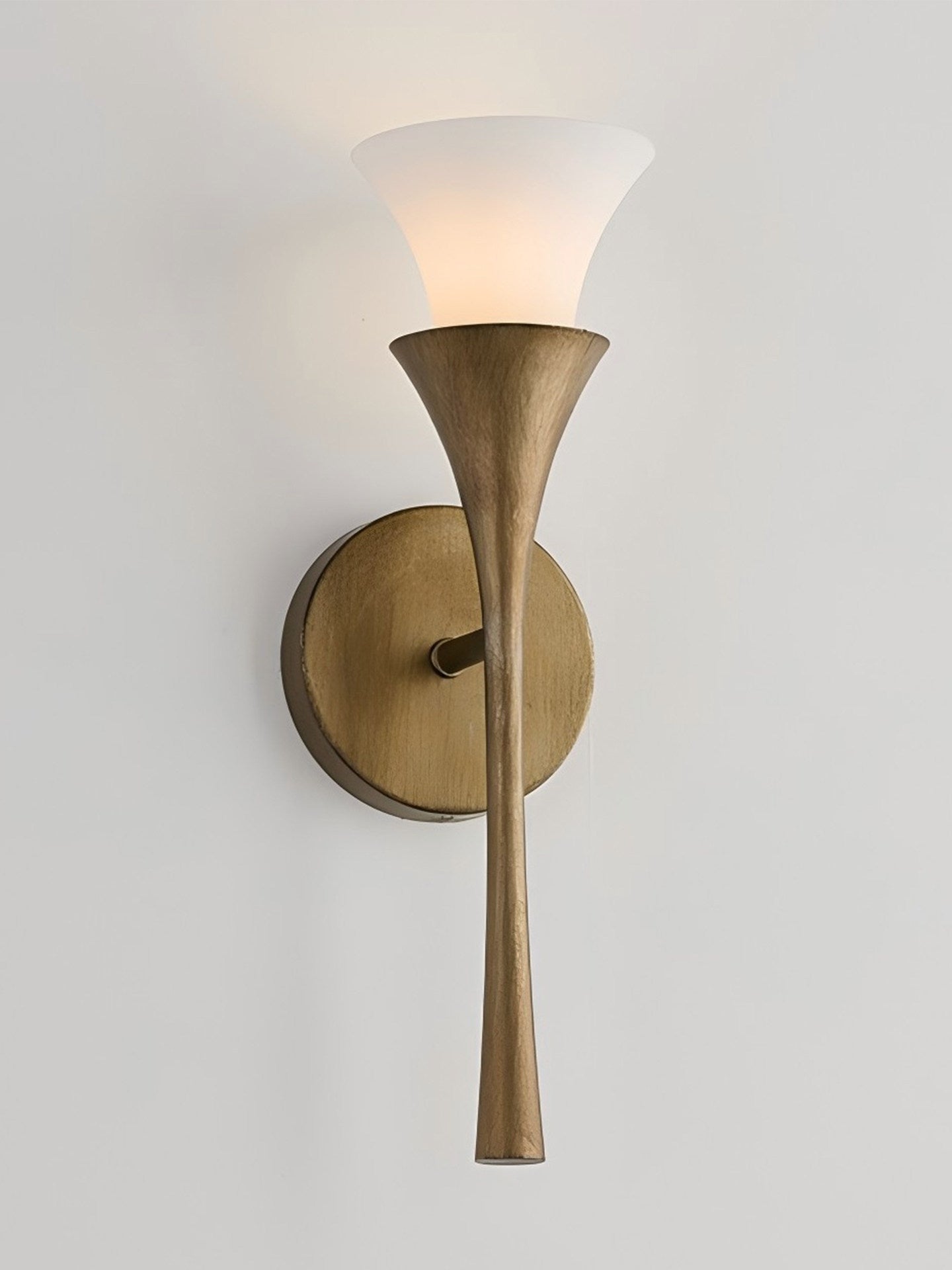 Solalette Brass Double Cone Wall Sconce