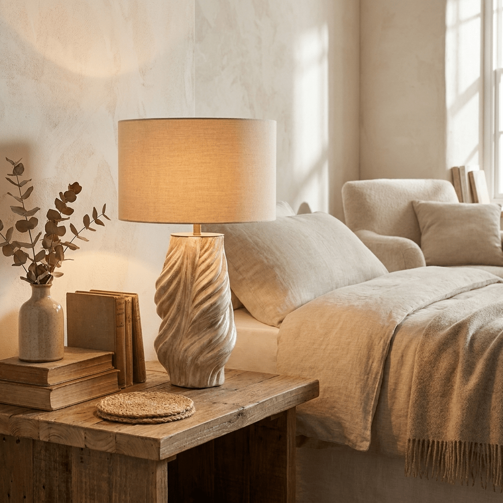 Celvienne Twisted Ceramic Table Lamp