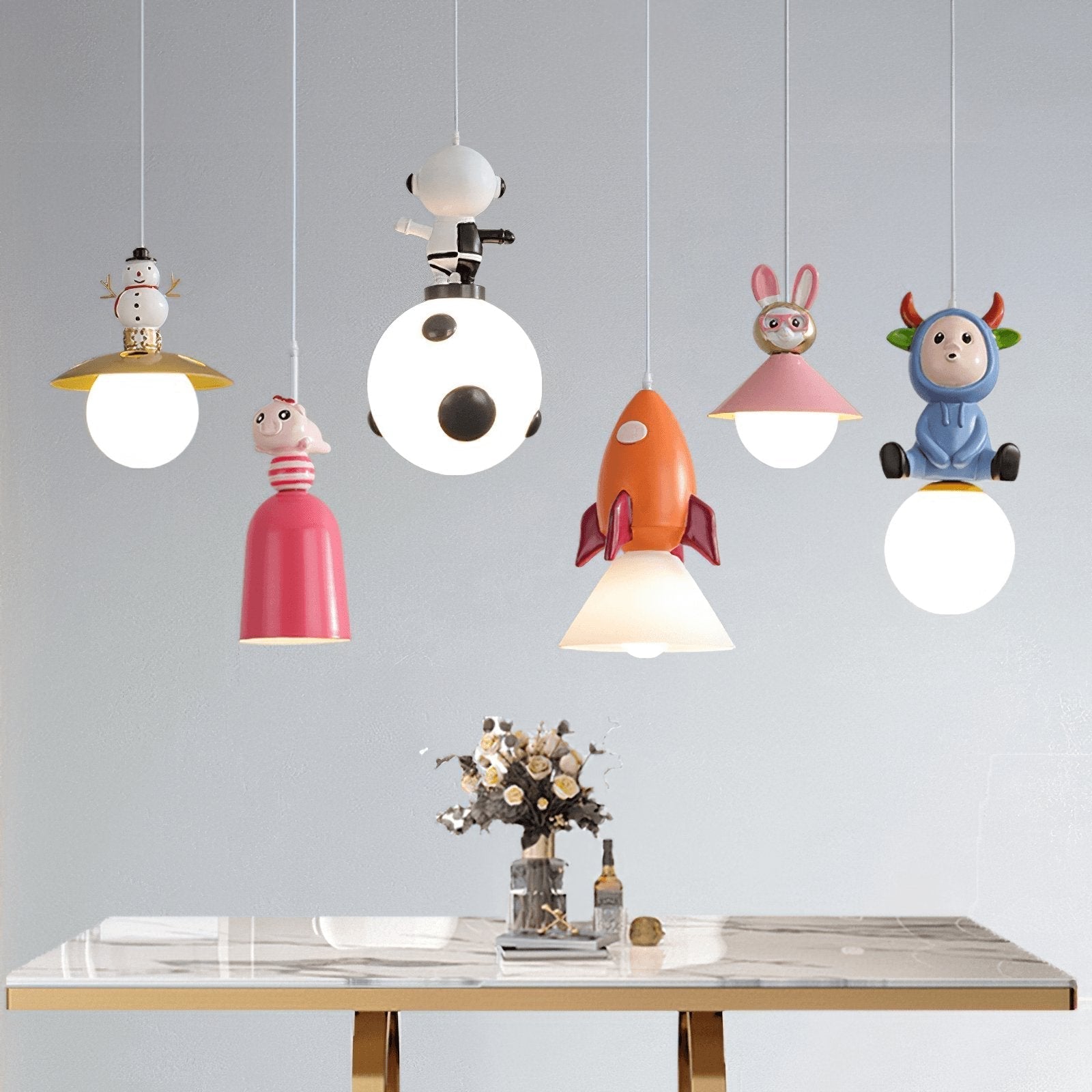 Viroxen Resin Whimsical Pendant Lights