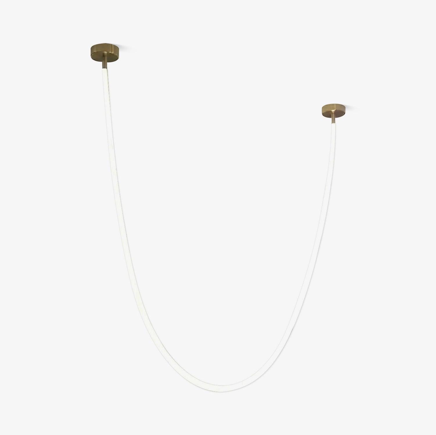 Fenris Pendant Lamp Flexible Curve Silicone Brass