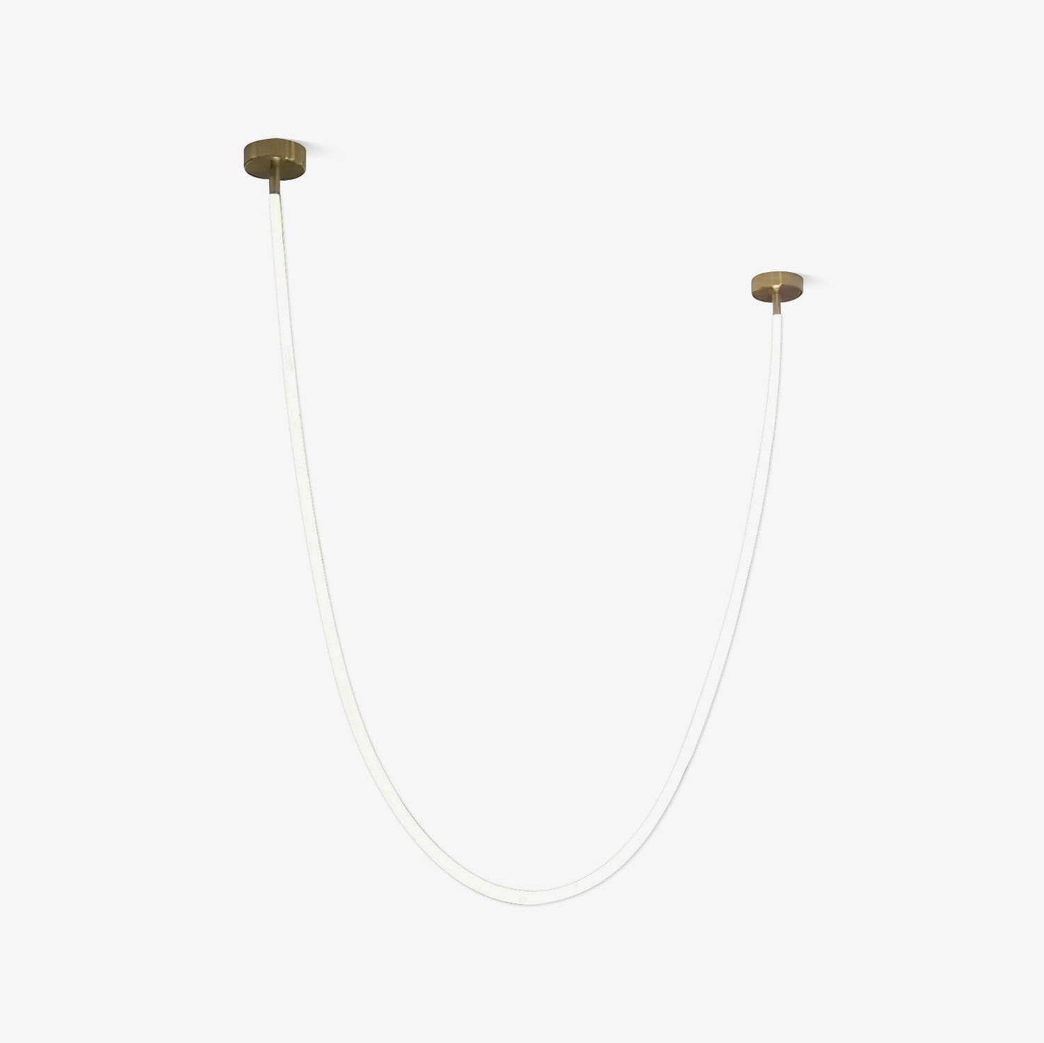 Fenris Pendant Lamp Flexible Curve Silicone Brass