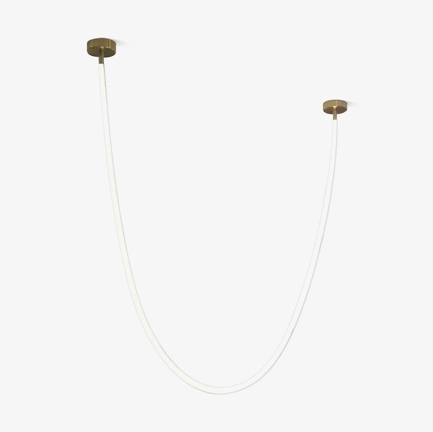 Fenris Pendant Lamp Flexible Curve Silicone Brass