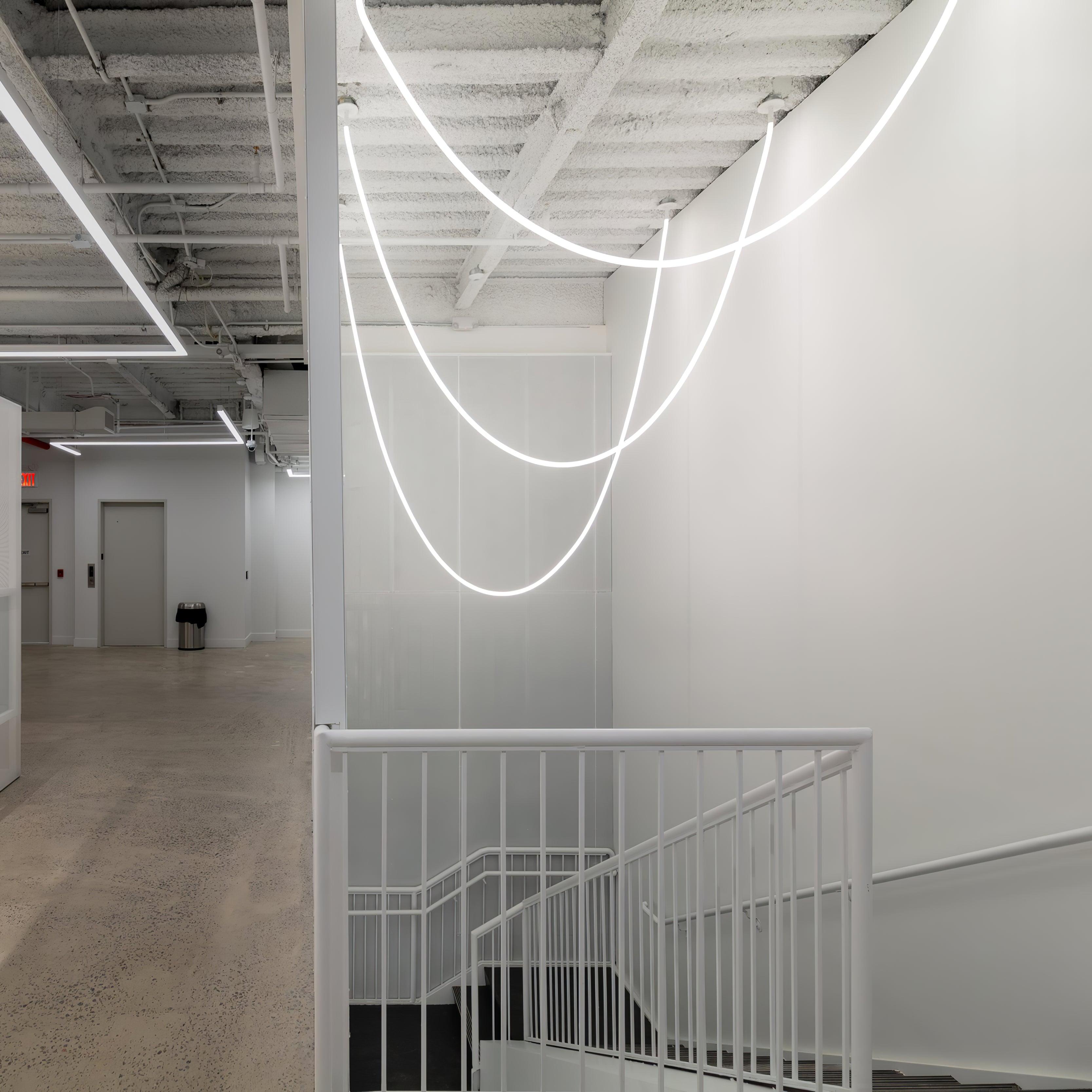 Fenris Pendant Lamp Flexible Curve Silicone Brass