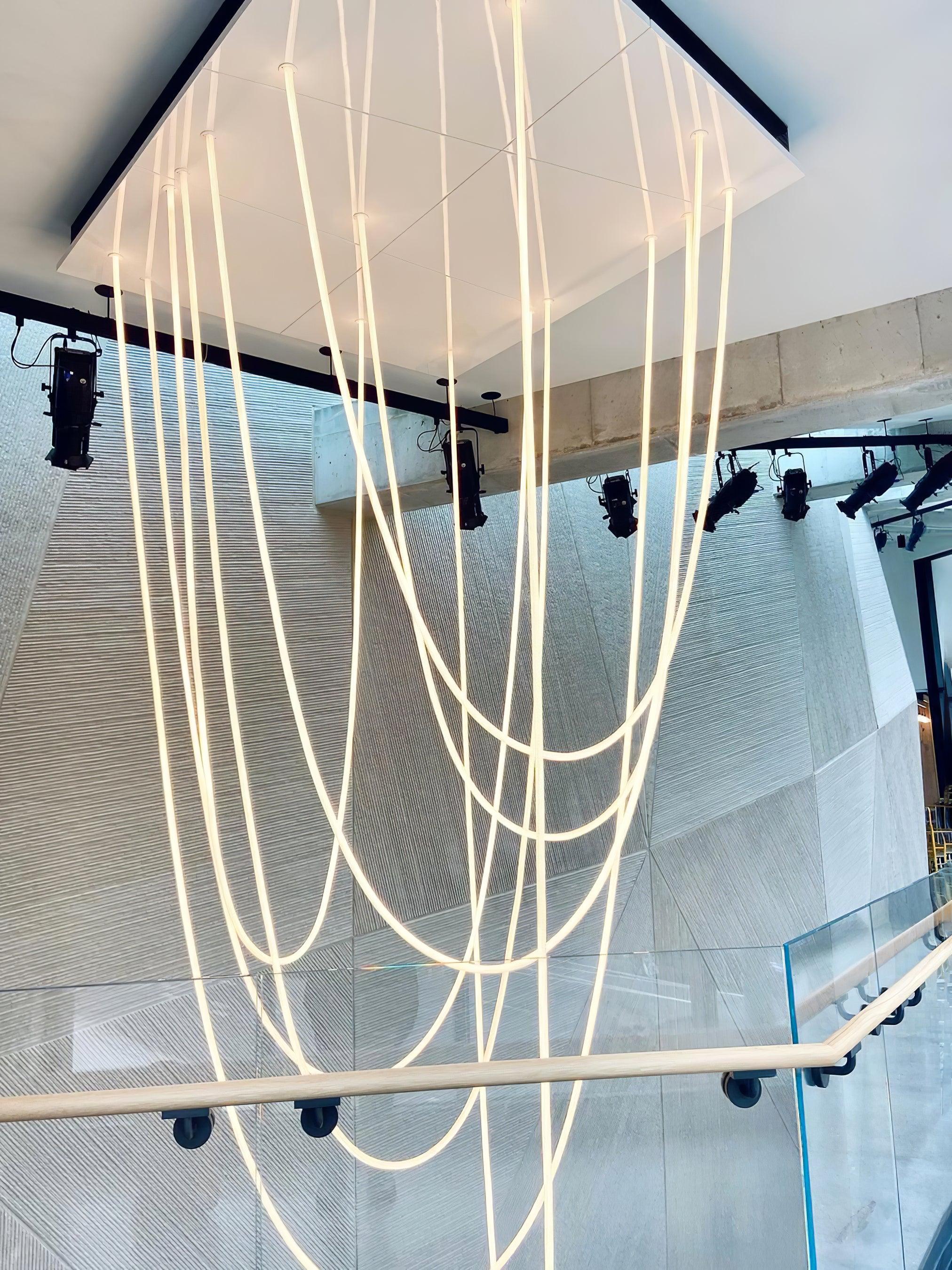 Fenris Pendant Lamp Flexible Curve Silicone Brass
