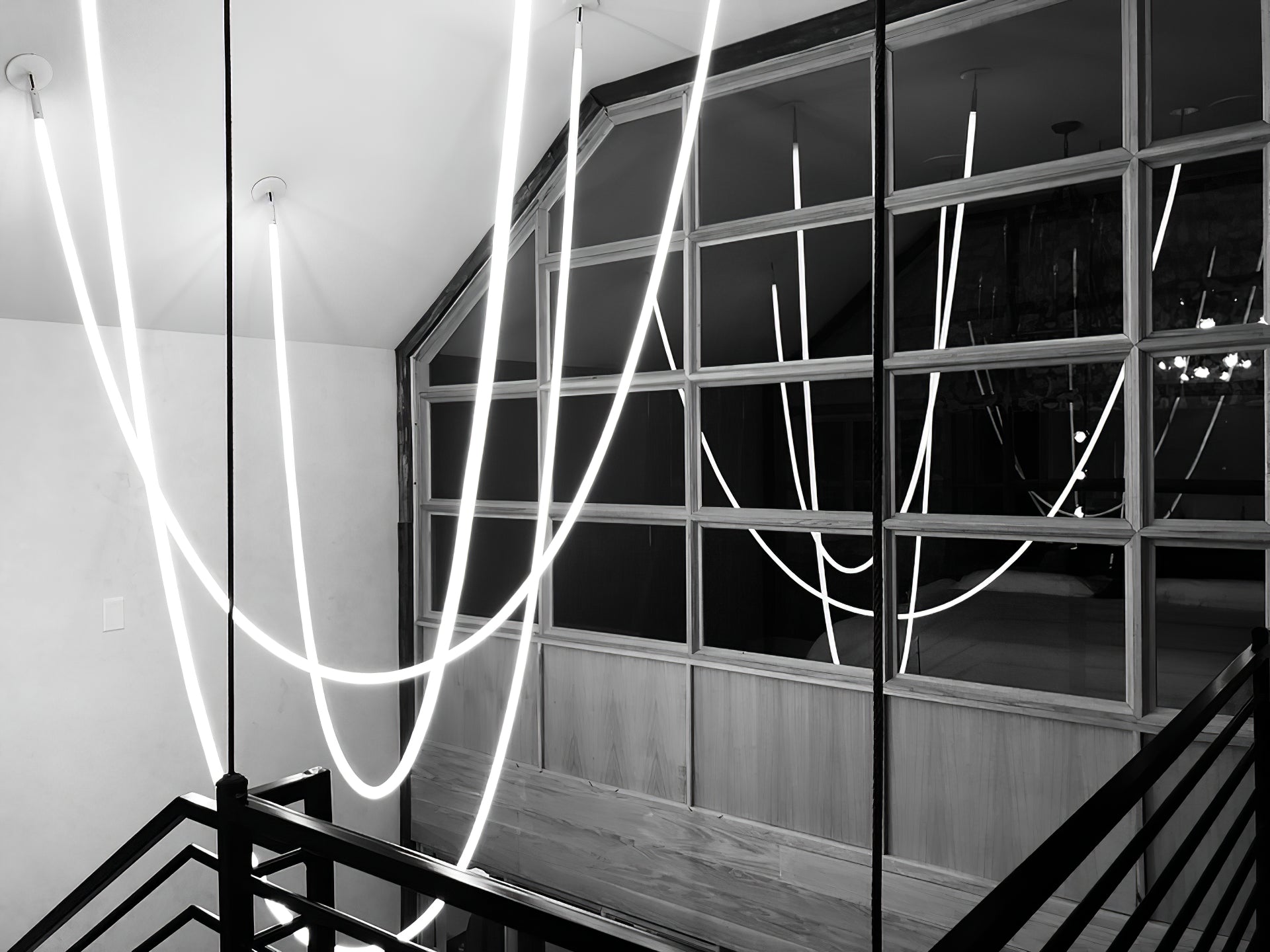 Fenris Pendant Lamp Flexible Curve Silicone Brass