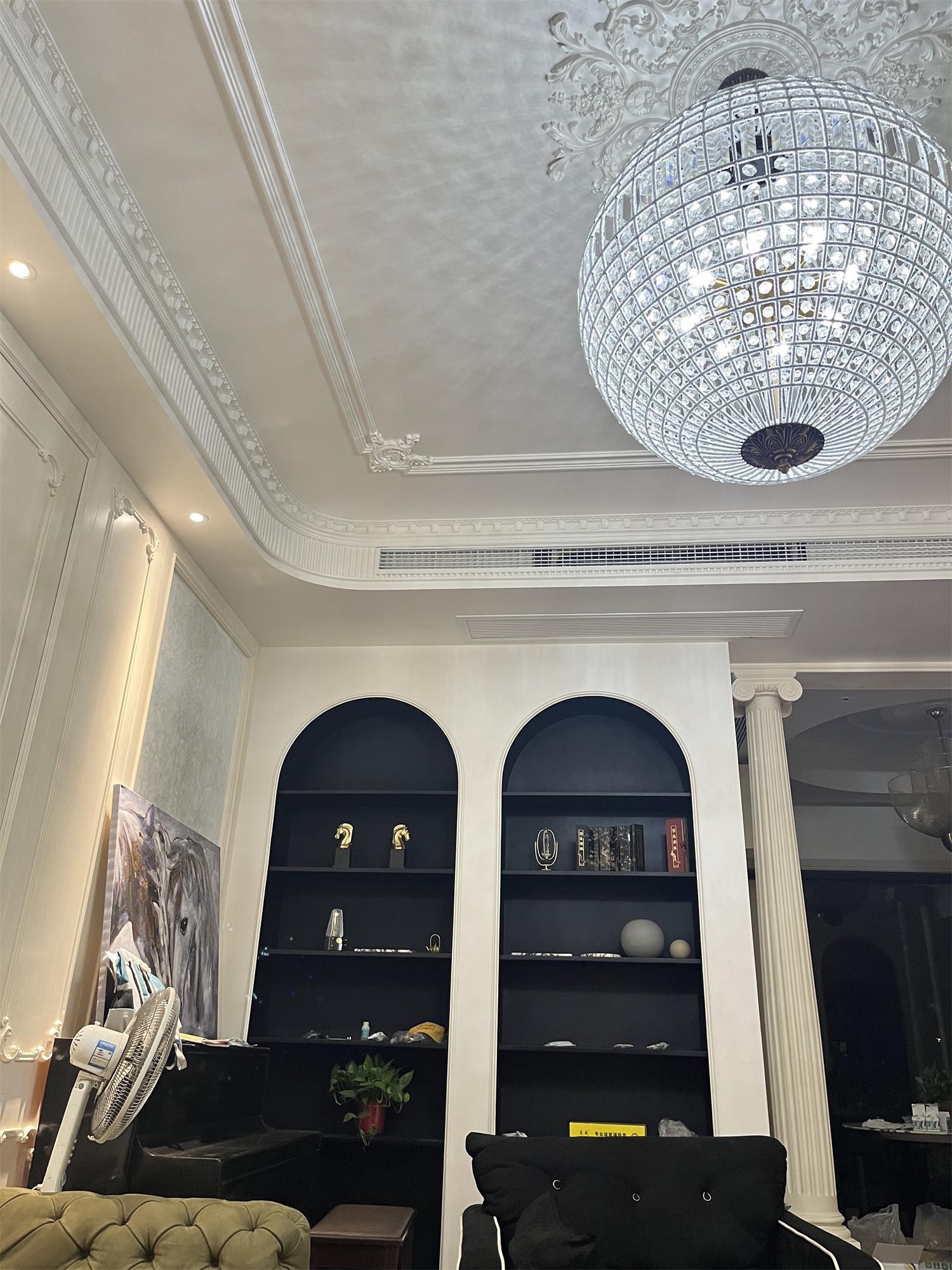 Elyinissa Chandelier Gold Globe Crystal Vintage