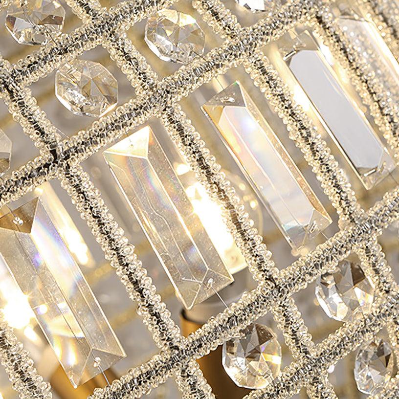 Elyinissa Chandelier Gold Globe Crystal Vintage