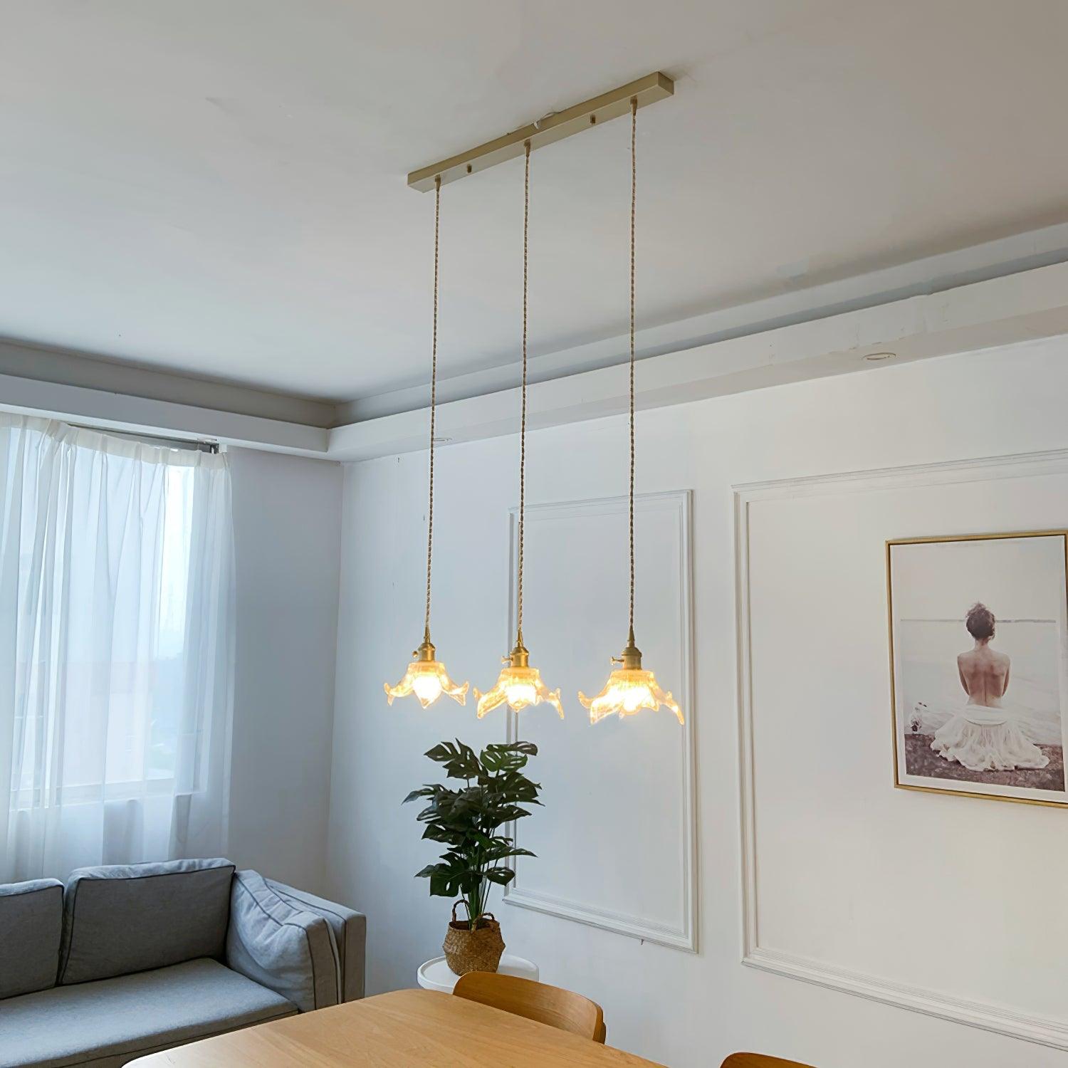 Aell Brass & Glass Glam Pendant Light