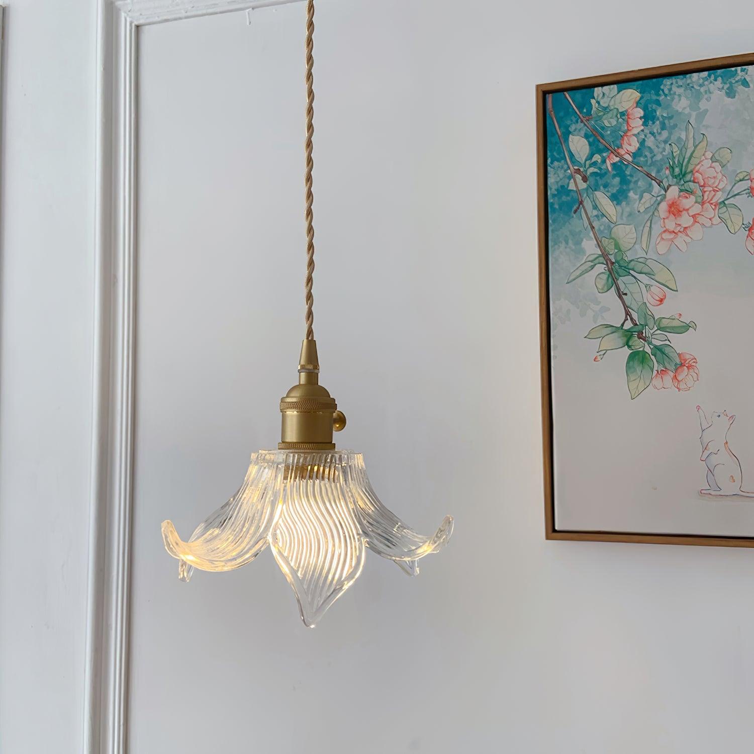 Aell Brass & Glass Glam Pendant Light