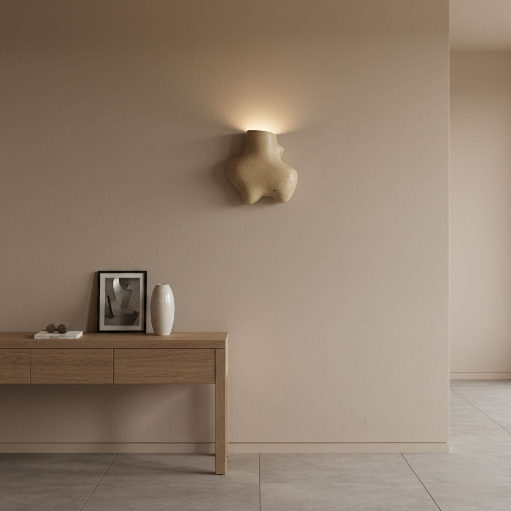 Whitlow Travertine Abstract Wall Lamp