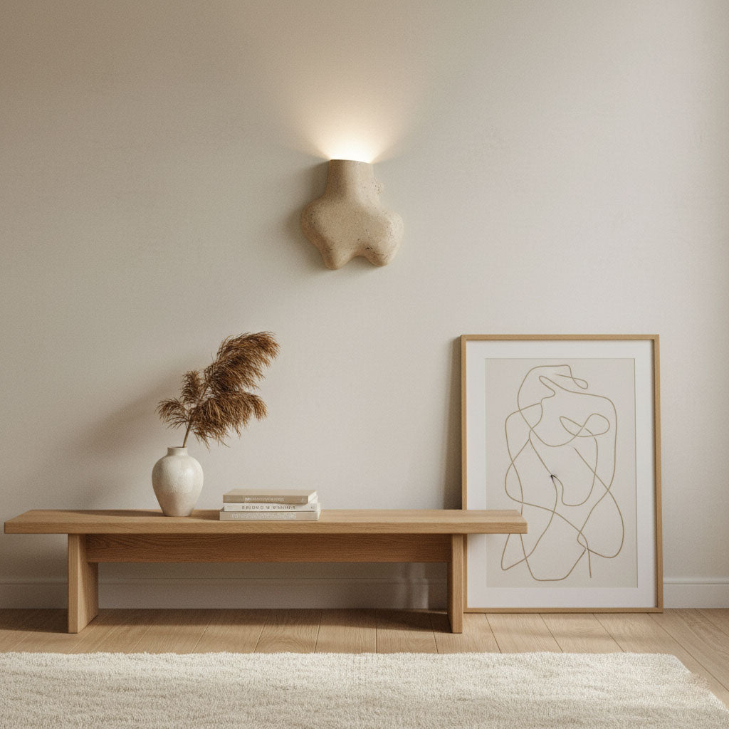 Whitlow Travertine Abstract Wall Lamp
