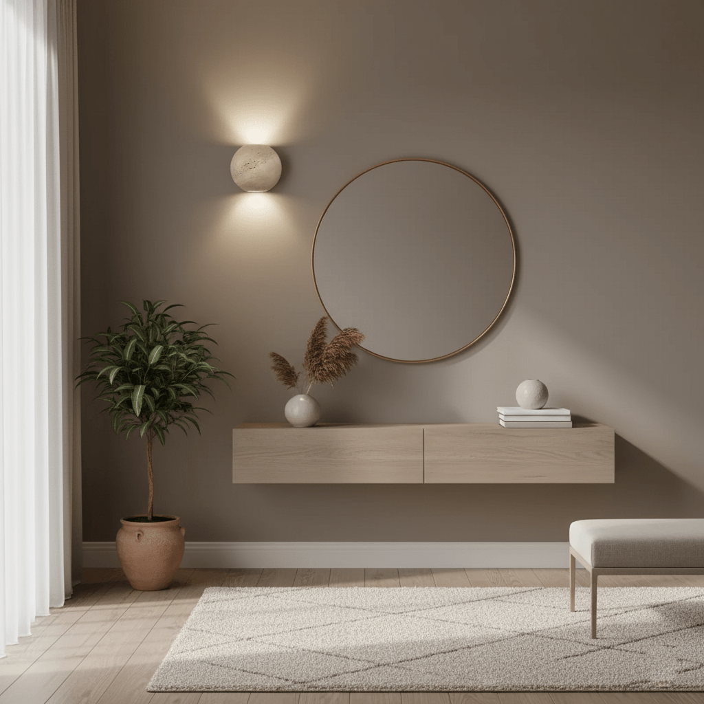 Travian Travertine Globe Wall Sconce