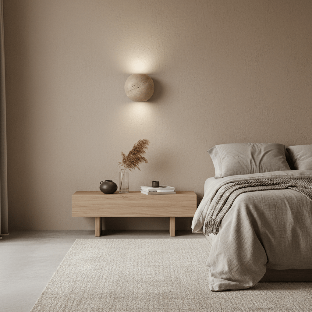Travian Travertine Globe Wall Sconce