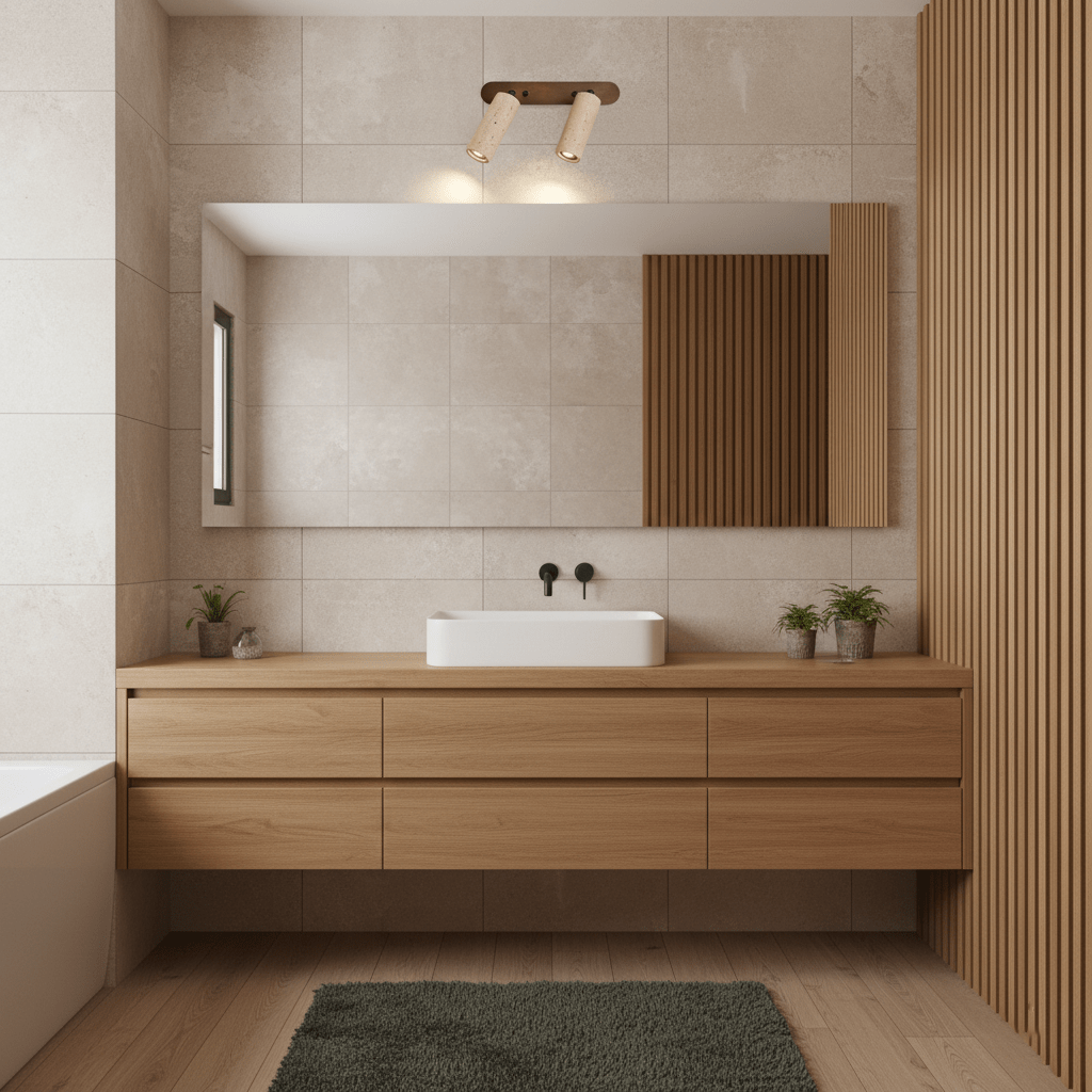 Sereise Travertine Beam Wall Light