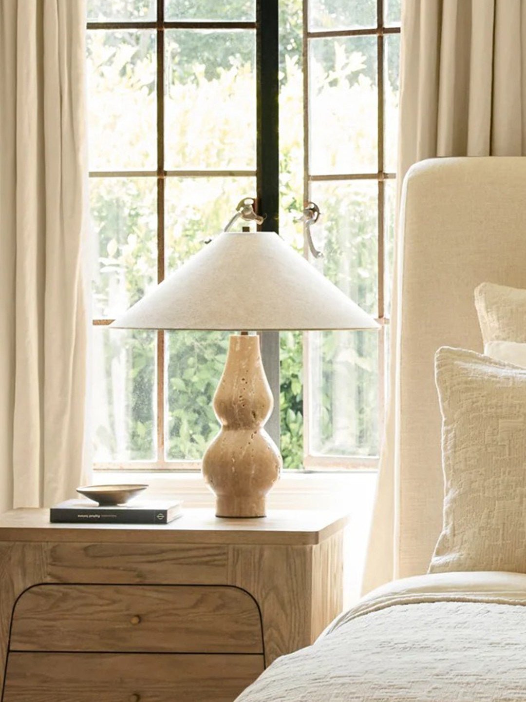 Travertine Double-Gourd Table Lamp