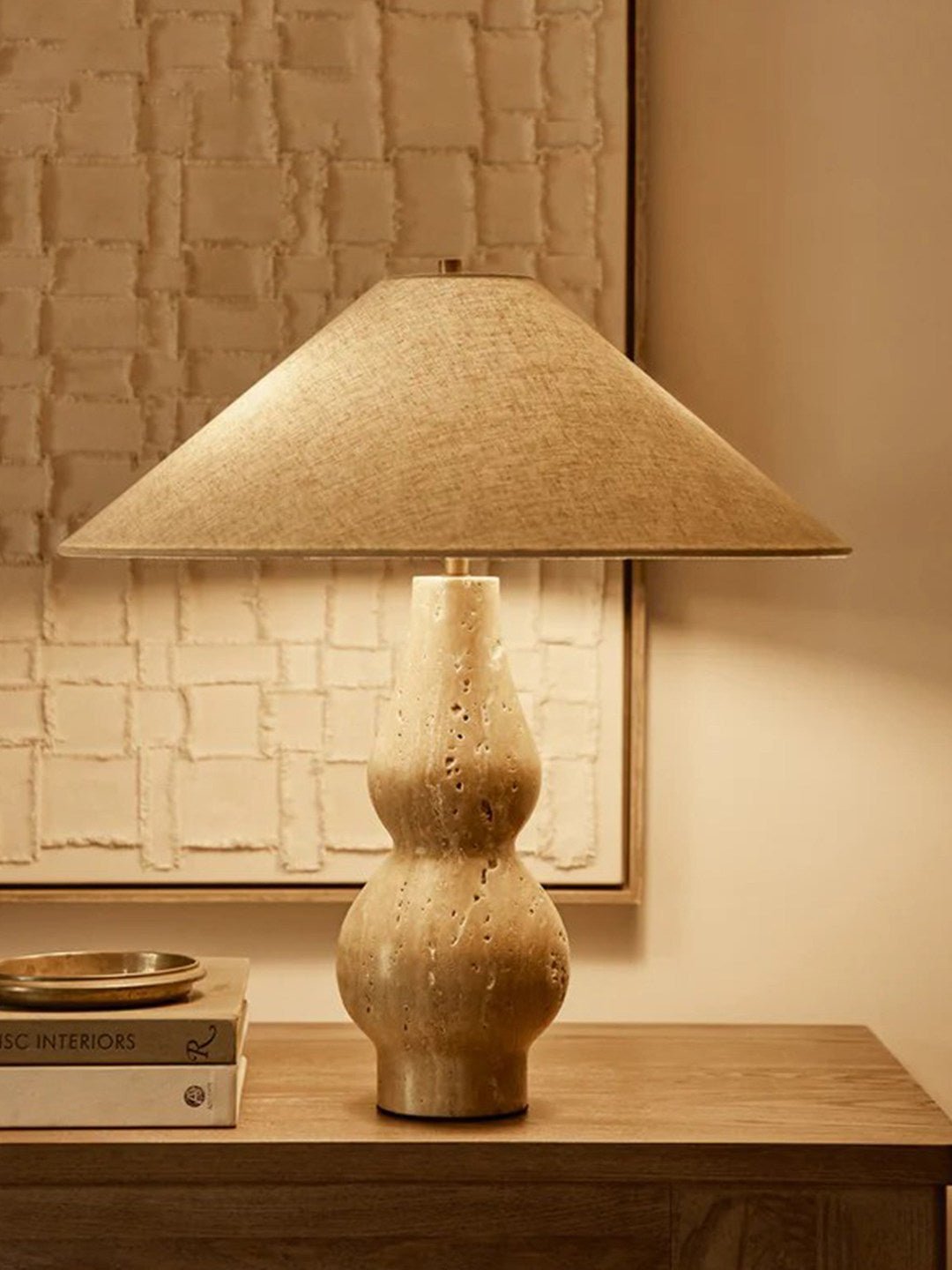 Travertine Double-Gourd Table Lamp