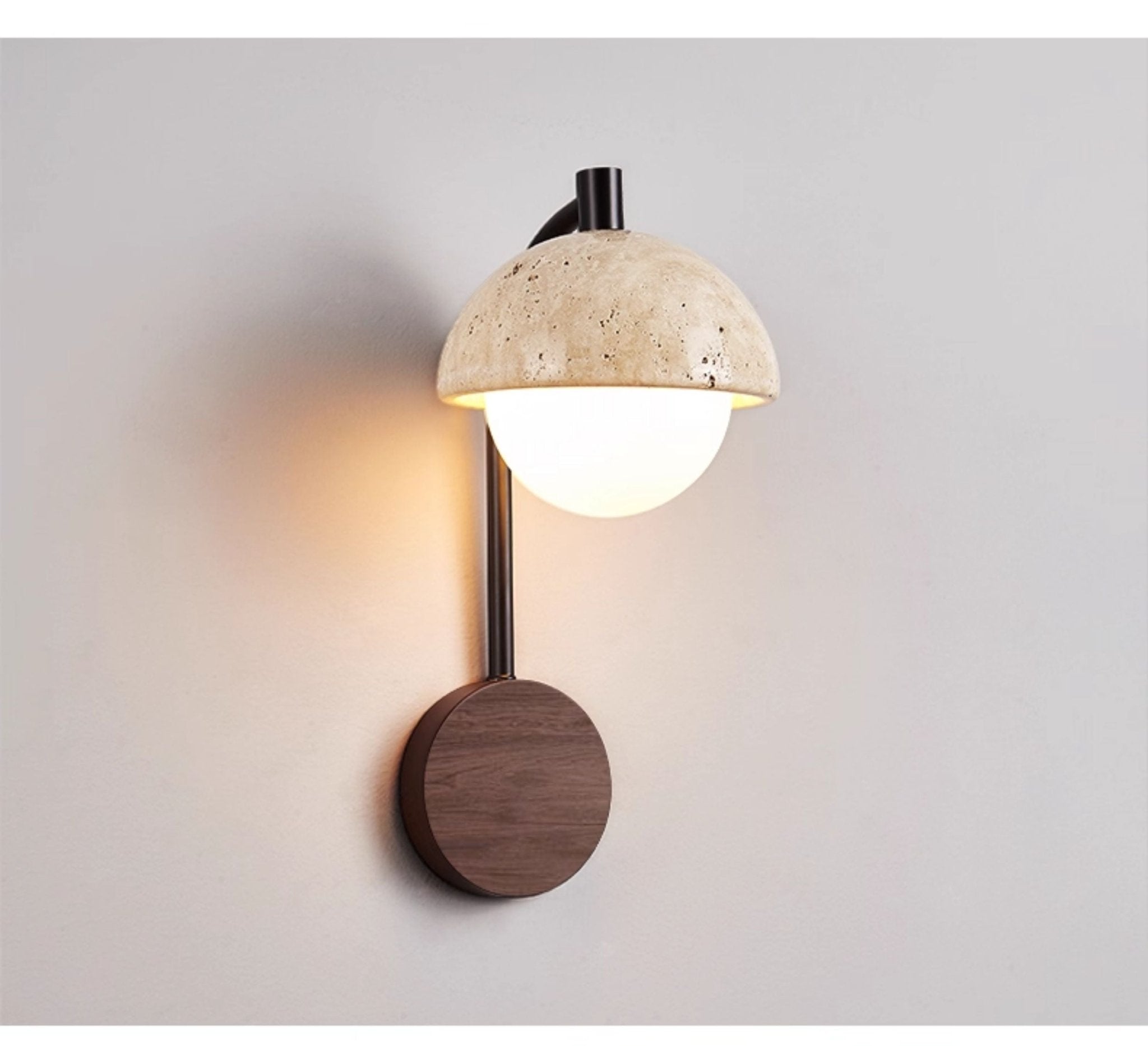 Travertine Swing Arm Wall Sconce