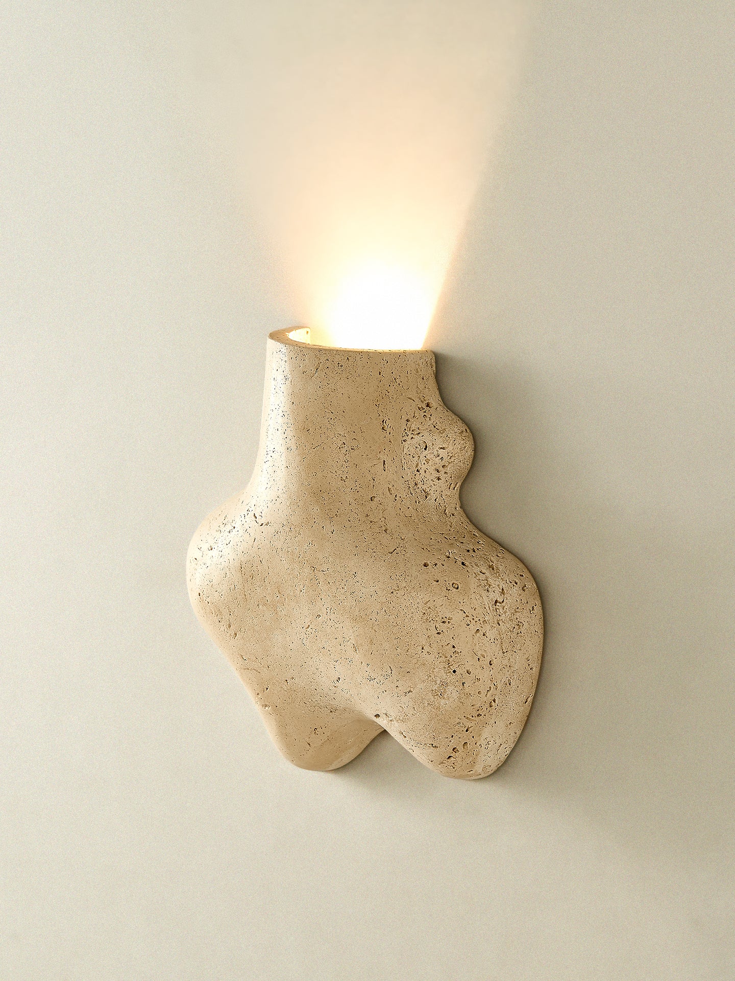 Whitlow Travertine Abstract Wall Lamp
