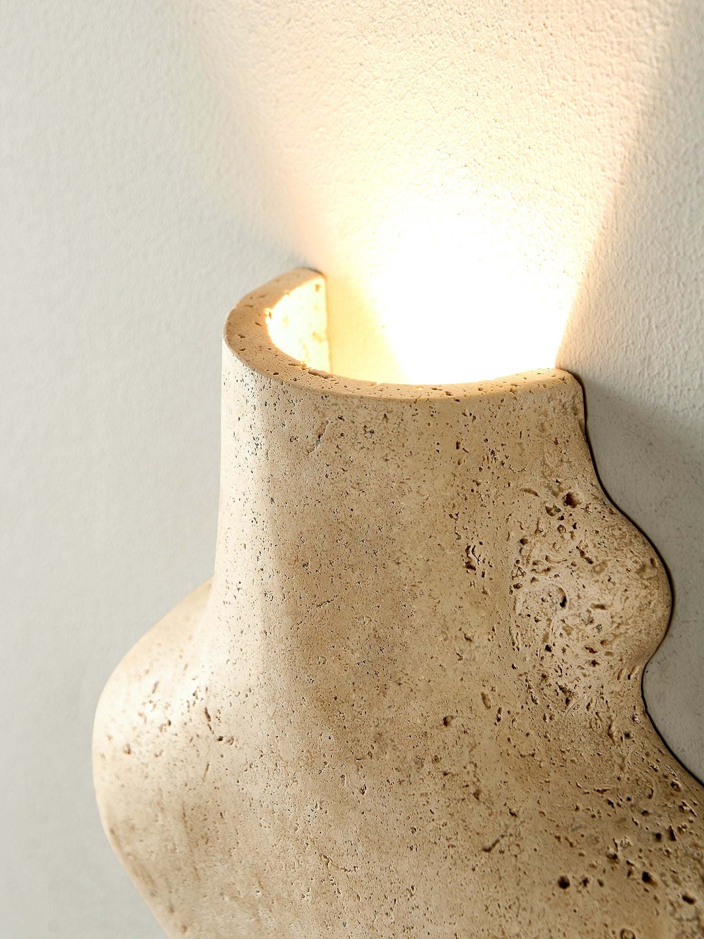 Whitlow Travertine Abstract Wall Lamp