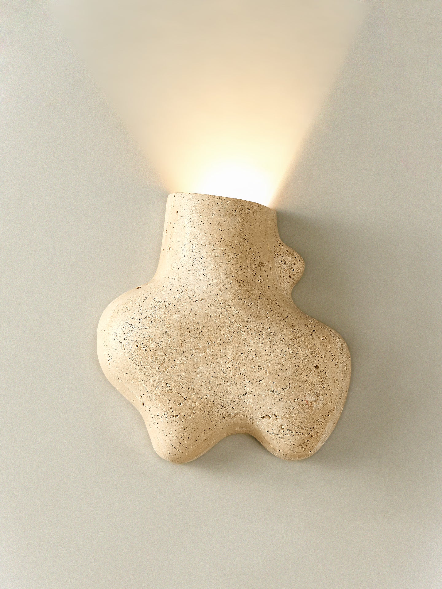 Whitlow Travertine Abstract Wall Lamp