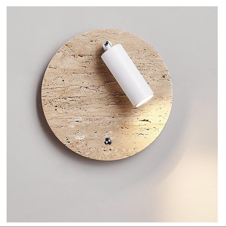 Selan Travertine Axis Directional Sconce