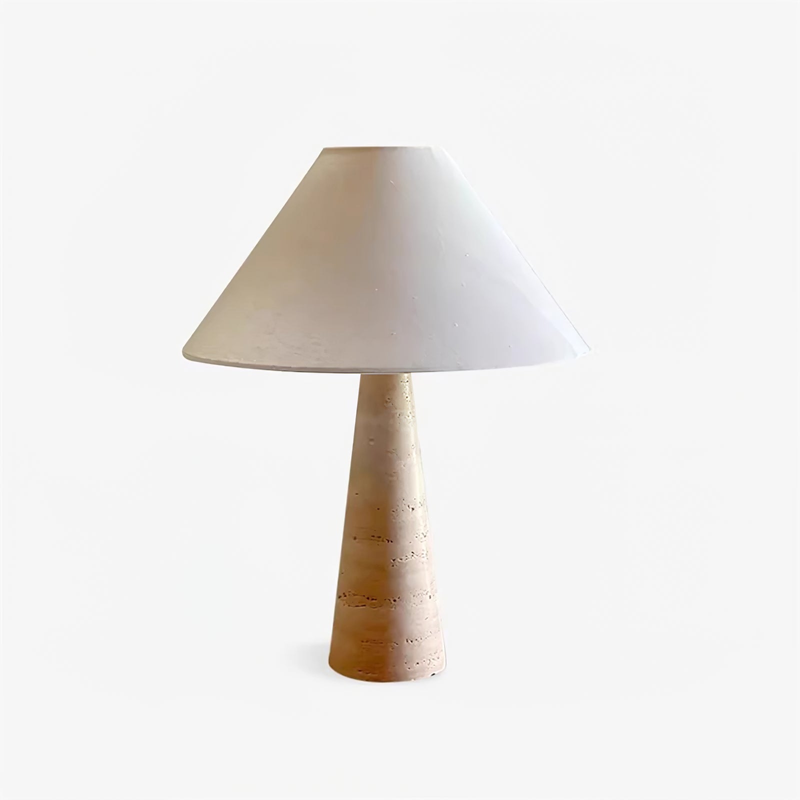Tavarette Travertine Column Table Lamp