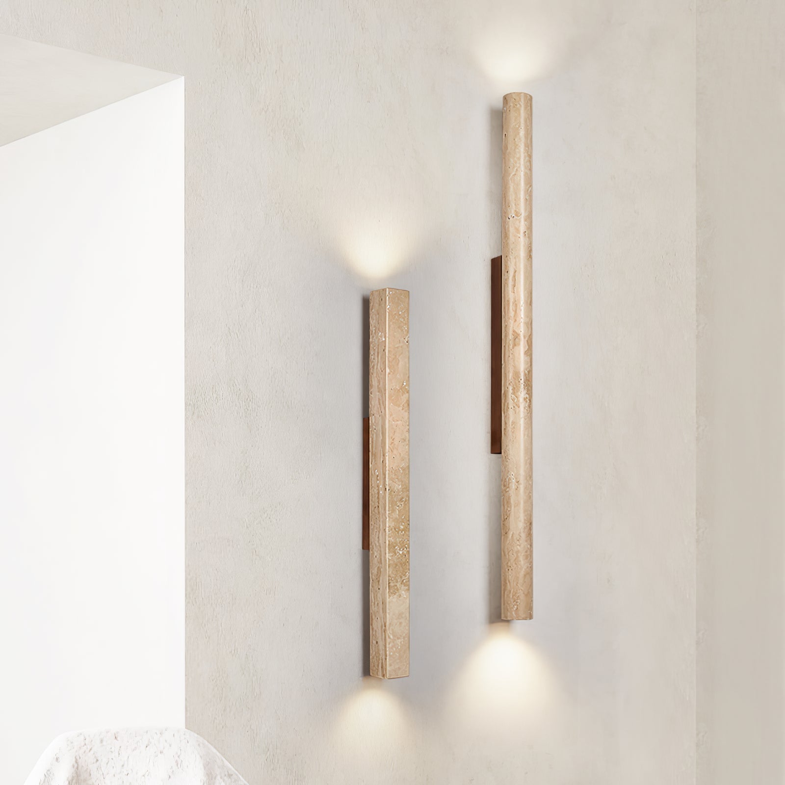 Noriira Minimalist Travertine Wall Light