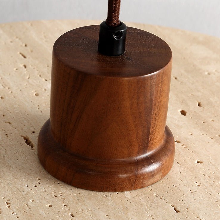Tavuia Travertine Halo Pendant Light