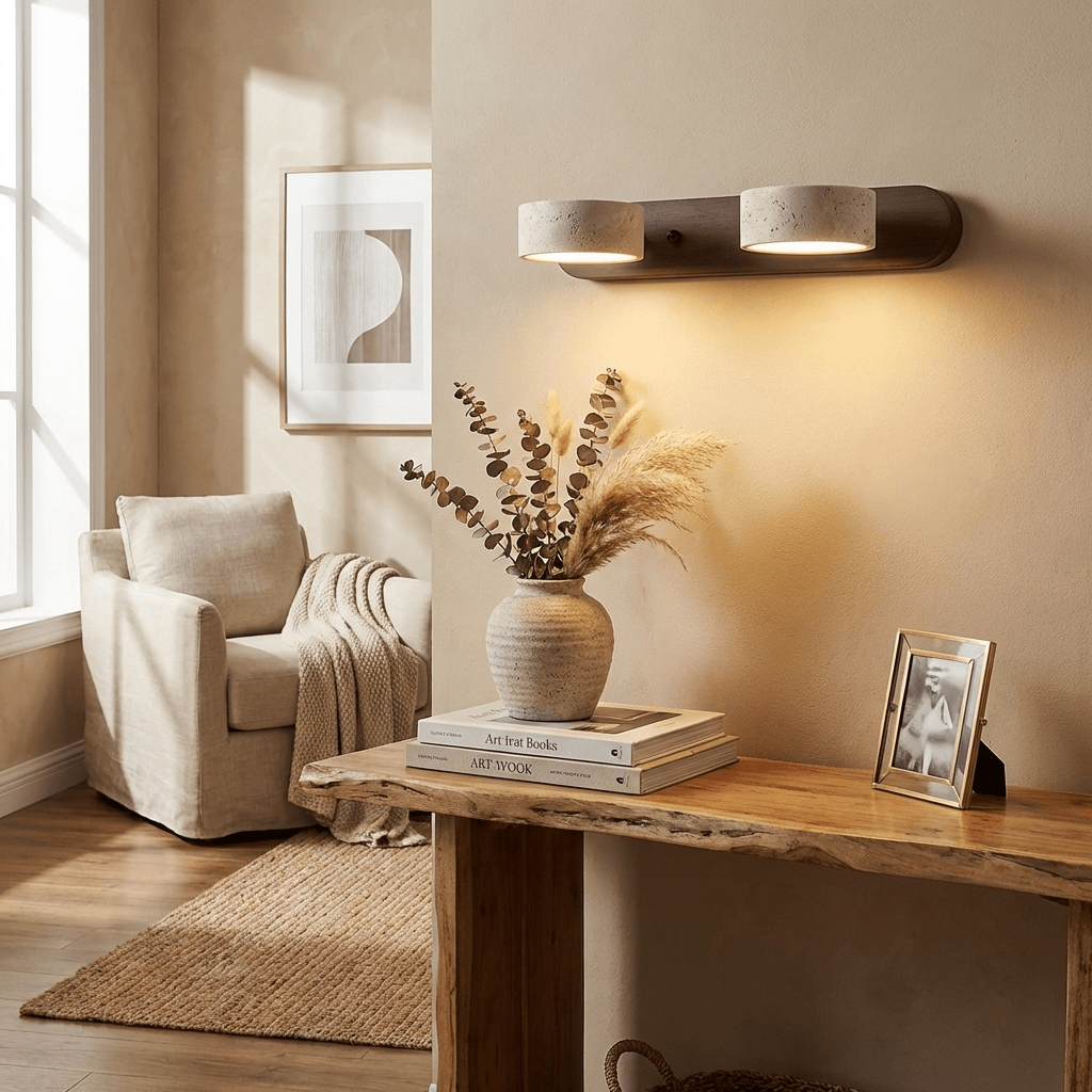 Neramere Travertine Duo Indoor Wall Light