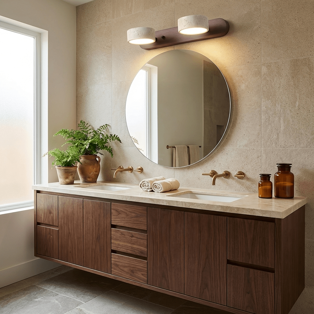Neramere Travertine Duo Indoor Wall Light