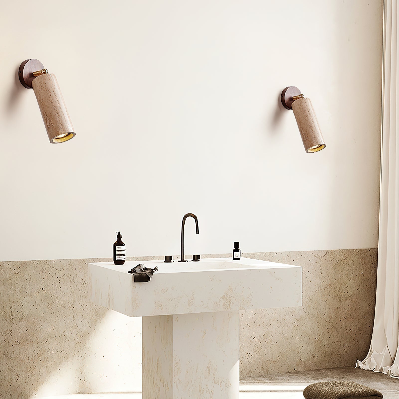 Seralella Travertine Wall Lamp
