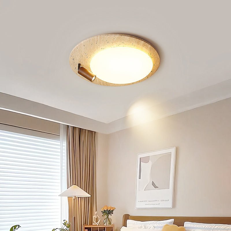 Nivorne Travertine Oval Knob Ceilling Lamp