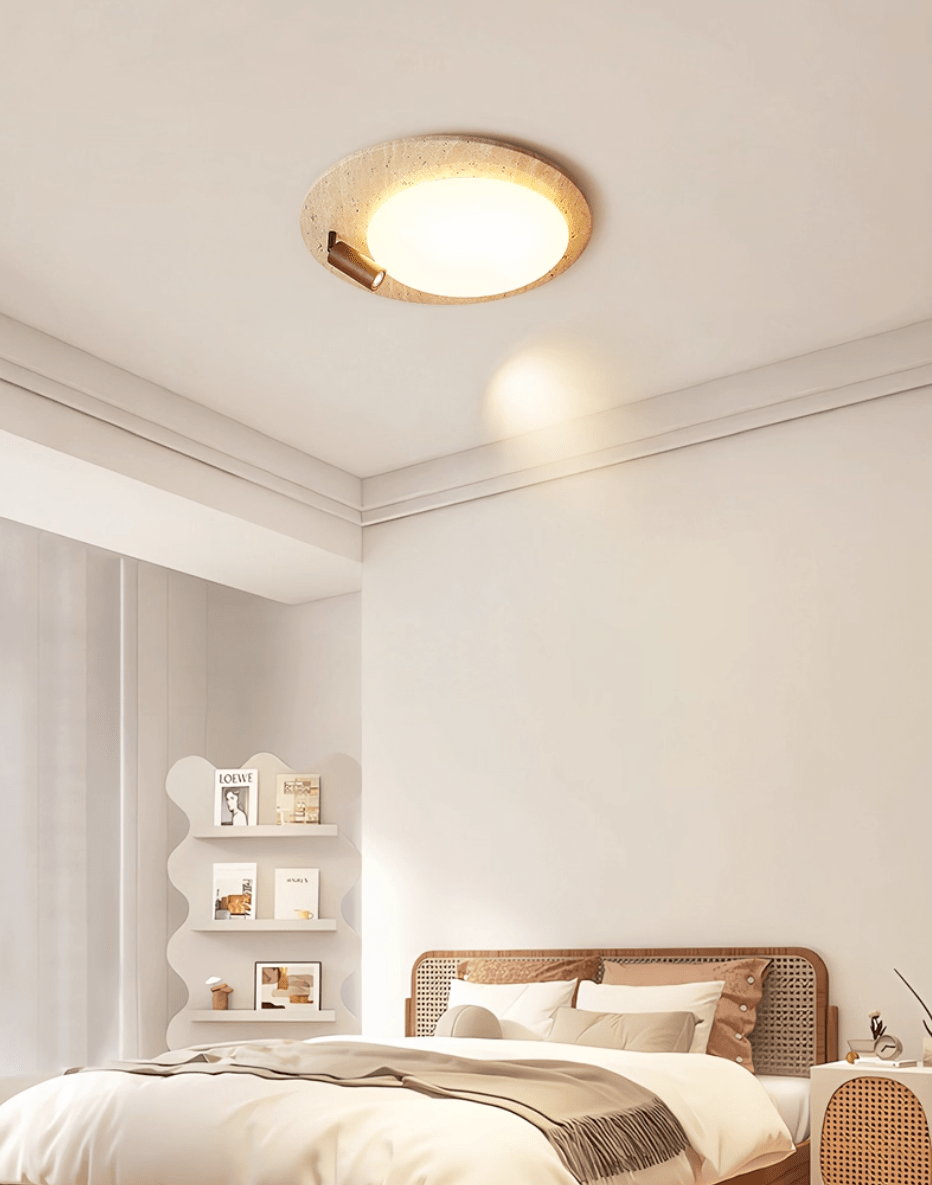 Nivorne Travertine Oval Knob Ceilling Lamp
