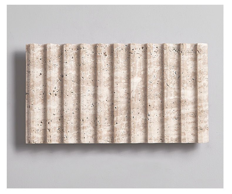 Noriora Travertine Ribbed Wall Sconce