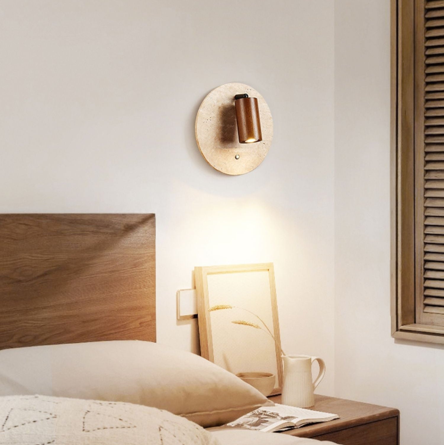 Vantorel Travertine Spot Wall Sconce