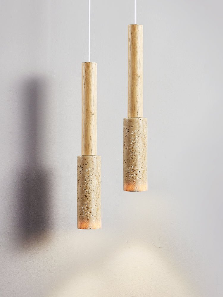 Mercer Travertine Stick Pendant Light