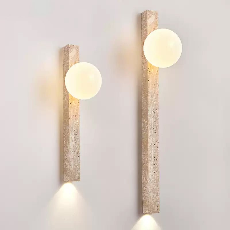 Elian Travertine Slab Wall Sconce