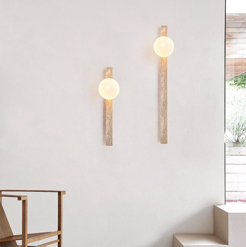 Elian Travertine Slab Wall Sconce
