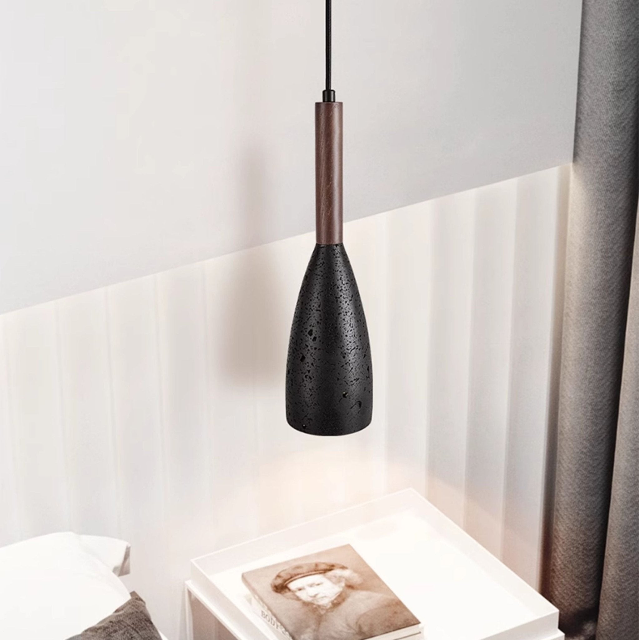 Nerian Travertine Teardrop Pendant Light
