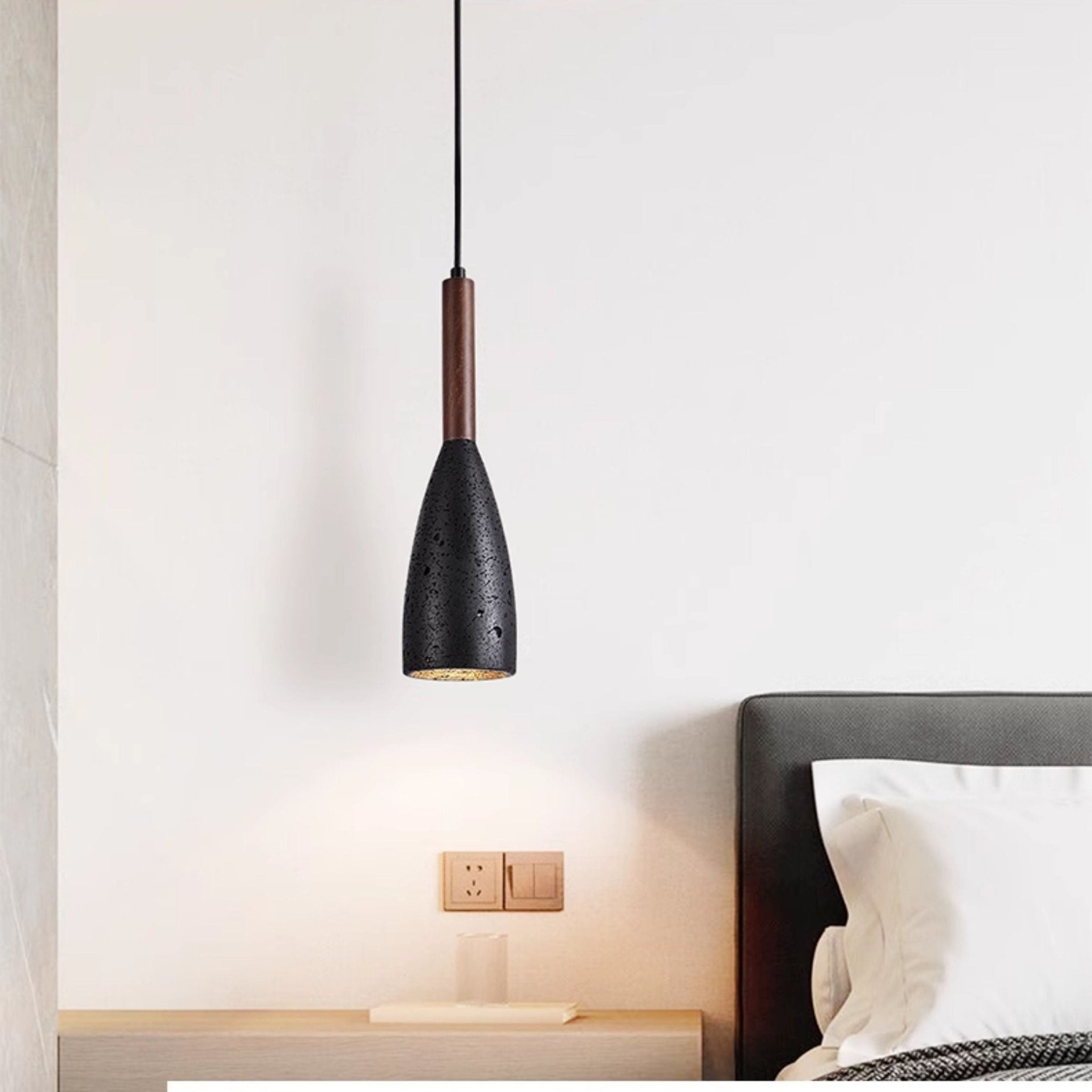 Nerian Travertine Teardrop Pendant Light
