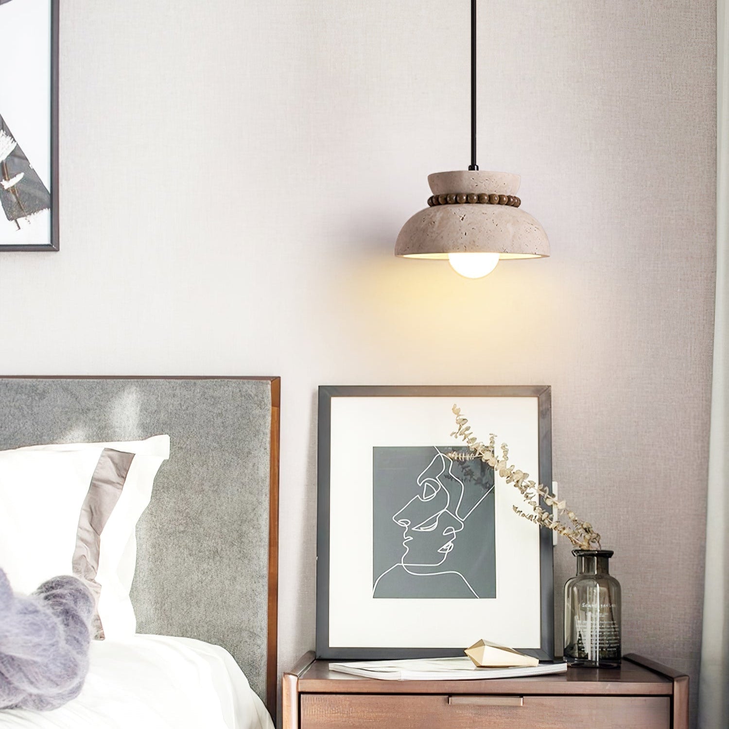 Selenise Bead Halo Pendant Lamp