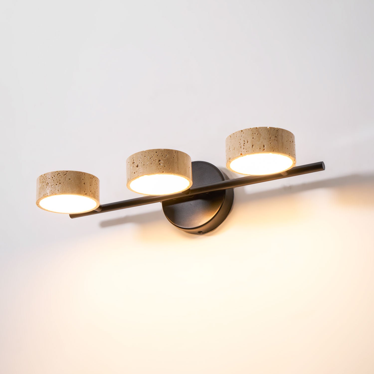 Ceshair Wall Light Multi Head Travertine Vanity Light