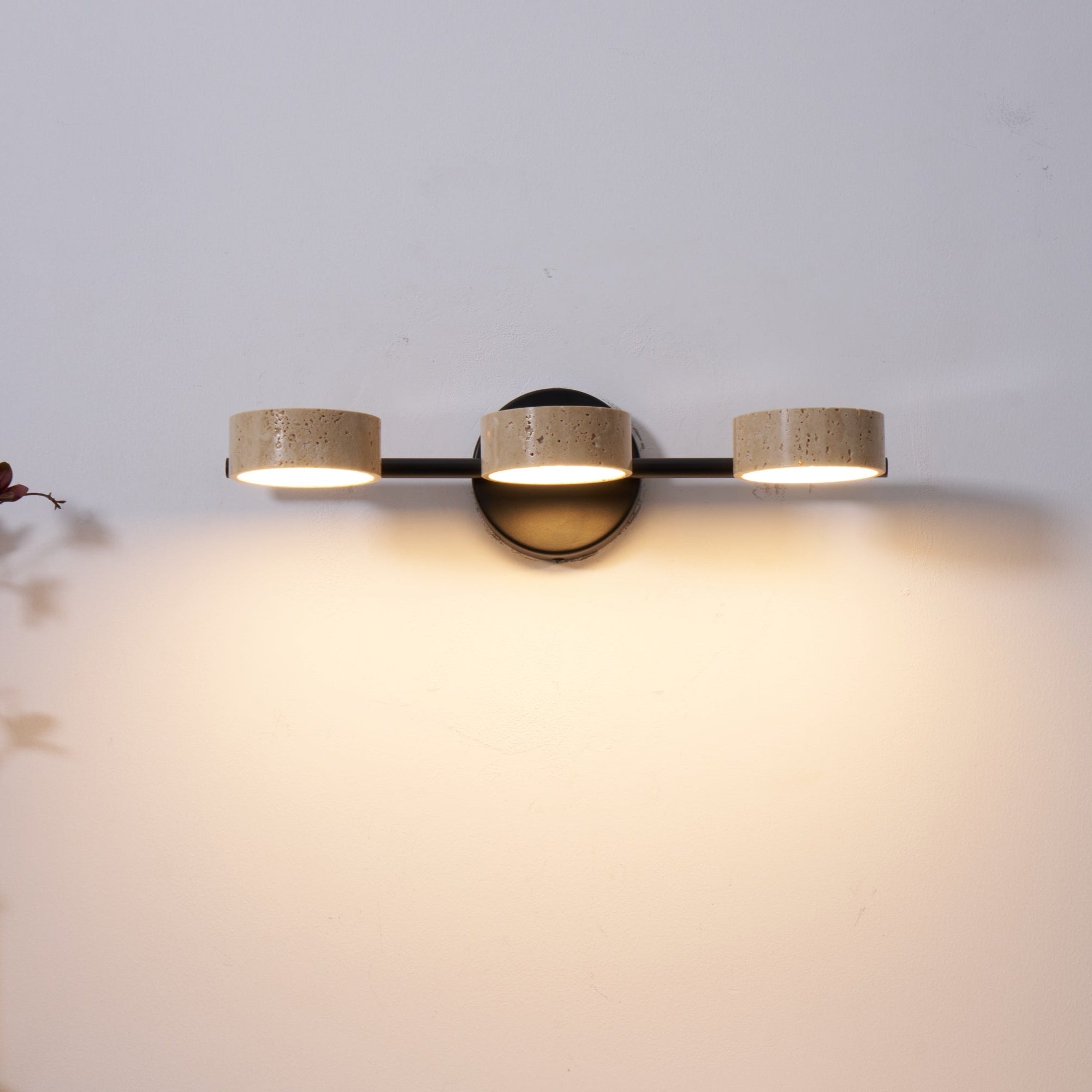 Ceshair Wall Light Multi Head Travertine Vanity Light