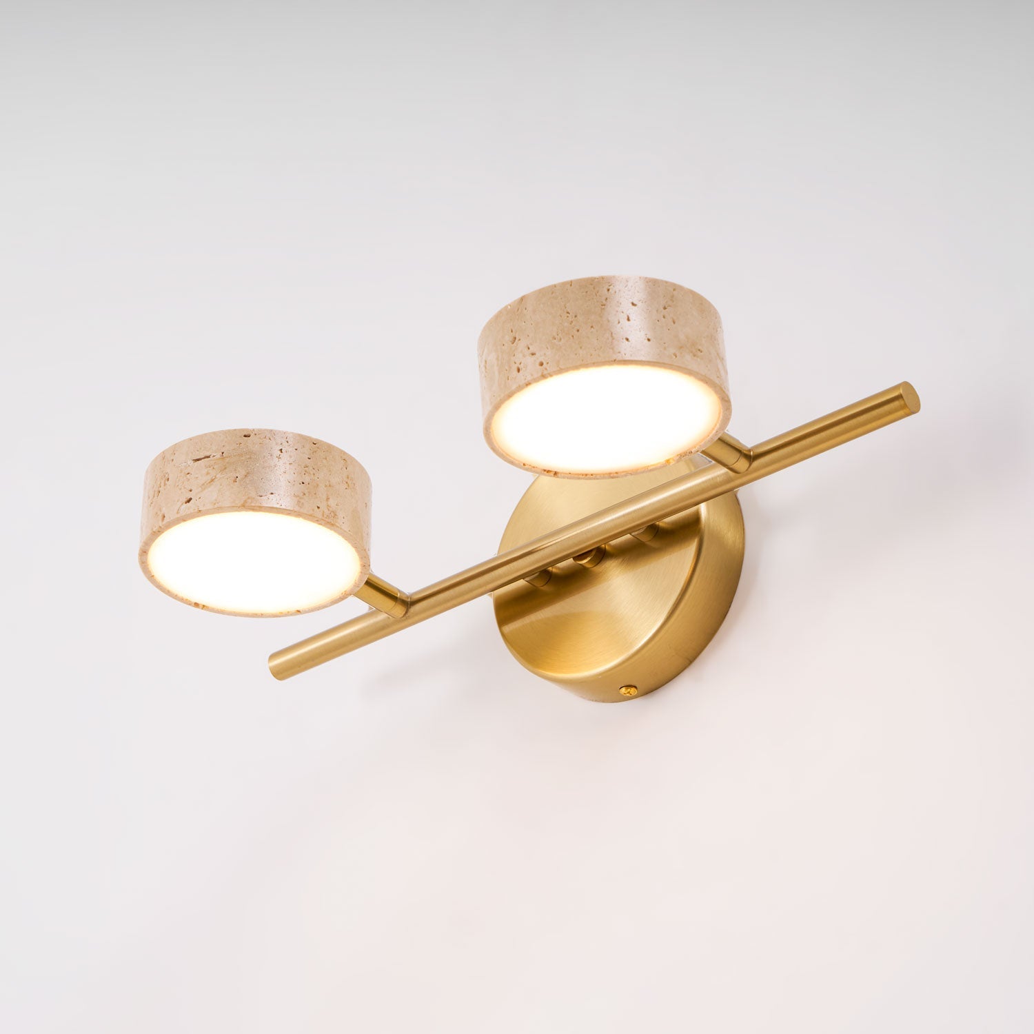 Ceshair Wall Light Multi Head Travertine Vanity Light